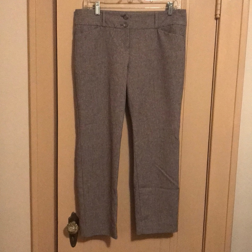 Button Front Ankle Pants
